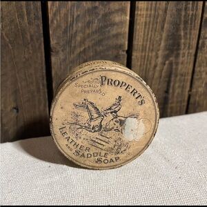 Vintage 1960’s Propert’s Leather & Saddle Soap Canister